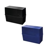 Herlitz Boîte à fiches A5, vide, bleue ou noire