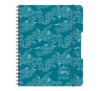 Herlitz® Brulion Spirale A4 80 feuilles à carreaux | Cahier Scolaire | Carnet de notes d'études | Cahier d'écriture pour élève | Cahier d'apprentissage de la calligraphie | ECO PP COLORS Turquoise