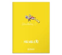 Herlitz® Cahier de langue allemande A5 60 feuilles à carreaux 70g | Carnet de notes d'études | Cahier d'écriture pour élèves | Calligraphie d'apprendre | ECO PP
