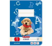 Herlitz Cahier scolaire x.book A5 16 feuilles linéature 1 Bleu 80 g/m²
