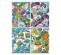 Herlitz® Cahier scolaire A4 32 feuilles double couleur 70g | Carnet de notes d'études | Carnet d'écriture pour élèves | Apprentissage de la calligraphie | Motif au choix | Graffiti enfant