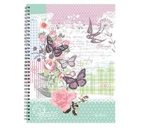 herlitz Cahier''Lady Like''DIN A4Bloc à spiralecarreauxButterfly'' Bloc Feuille
