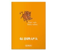 Herlitz® Carnet de géographie A5 60 feuilles à carreaux 70g | Carnet de notes d'études | Cahier d'écriture pour élèves | Apprentissage de la calligraphie | ECO PP