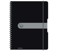 Herlitz Carnet de poche à spirales 80 pages Noir Format A4