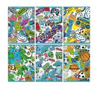 Herlitz® Carnet d'école A5 32 feuilles à carreaux 70g | Carnet de notes d'études | Cahier d'écriture pour élève | Apprentissage de la calligraphie | Motif au choix | Graffiti pour enfants, mélange 6