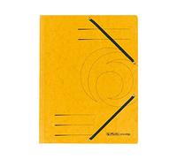 Herlitz Chemise à élastiques EasyOrga A4 Carton 3 rabats Jaune
