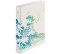 Herlitz 50033416 maX.Classeur à anneaux A4 Mécanisme à 2 anneaux Motif vague Vert