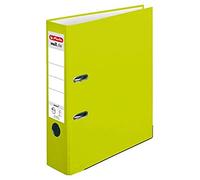 herlitz Classeur A4 maX.file protect, format A4, largeur de dos de 8 cm, vert clair, vert citron, étiquette de dos, protection des bords, 1 pièce