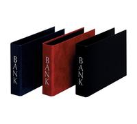 Herlitz Classeur Banque Din Long Avec Silberprägung, 2 Branches, Lot De 3, Sous Vide, Bordeaux/Noir/Bleu