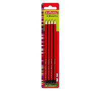 Herlitz Crayons Scolair, B, mine incassable, 4 pièces sur carte blister