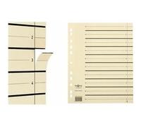 herlitz Intercalaires, A4, carton kraft, beige