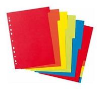 Herlitz Intercalaires A4 en carton manille – 10 touches multicolores