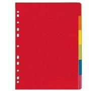 herlitz Intercalaires en carton, uni, A4, coloré, 6 touches G