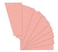 Herlitz Intercalaires trapézoïdaux - carte lustrée - 120 x 230 mm - 100 pièces - rose