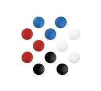 Herlitz Lot de 10 Aimants Plats, Ronds 30 mm sur Carte Blister, Couleurs: Bleu/Rouge/Noir/Blanc