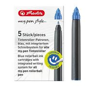 HERLITZ Lot de 2 Lots de 5 cartouches de recharge Rolleball my Pen bleu Royal
