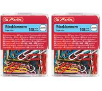 Herlitz Lot de 200 Trombones Couleurs Assorties