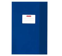 Herlitz Lot de 5 protège-cahiers A4 - Structure en raphia (bleu foncé, lot de 5) - A4