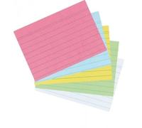Herlitz Lot de 500 fiches A8 ligné couleurs assorties (Lot de 10 x 100)