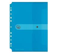 Herlitz Lot de 6 chemises à oeillets Bleu transparent