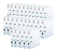 Herlitz maX.File 10841690 Nature Plus Lot de 25 classeurs avec étiquette adhésive Blanc Format A4 5 cm