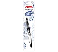 herlitz Stylo à bille rétractable my.pen, noir/blanc G