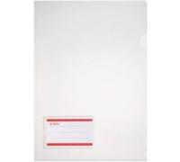 Herlitz 10913804 Lot de 10 pochettes en plastique A4 avec étiquette 0,180 mm (Transparent)