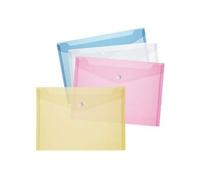 Pochette à documents, A5, PP, blanc / transparent