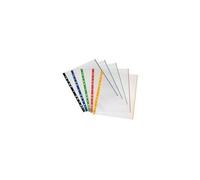 Herlitz Pochette perforée A4 transparente, bord coloré