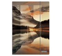 Herlitz® Porte-documents A4 avec bande élastique | Organisateur Protection Protection | Étiquette pratique | Universel | Pour le Bureau du Travail École Études | Nature
