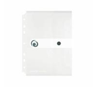 Herlitz 11293818 Lot de 6 pochettes porte-documents A5 en plastique avec bouton pression (Transparent)