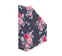 Herlitz Porte-revues A4 Ladylike Flowers en carton ondulé, largeur du dos 7 cm, 1 pièce