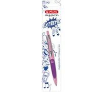 herlitz Stylo à bille rétractable my.pen, rose/violet G