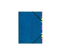 Herlitz Trieur A4 en carton, 12 compartiments, bleu