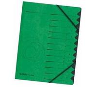 Trieur easyorga, A4, carton, 12 compartiments, vert