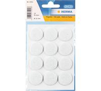 Herma Patins de feutre autocollants Ø 22 mm Blanc/Noir – Lot de 12