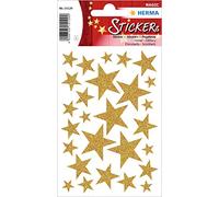 Herma Autocollants de Noël MAGIC Étoiles dorées – Pailletés – Lot de 27