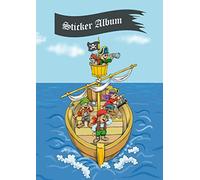 Herma Album d'autocollants 15417 Motif pirate A5 vide 16 pages papier spécial enduit