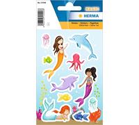 HERMA 15590 Magic Sticker Princesse de la mer en film brillant pour enfants, filles, garçons, anniversaires d'enfants, anniversaires, cadeaux, album photo, 11 autocollants