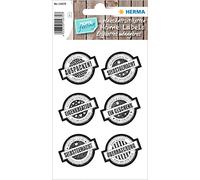 HERMA 15670 Stickers HOME « Ein Geschenk» en papier auto-adhésif permanent 2 feuilles/12 stickers