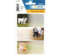 Herma Lot De 9 Étiquettes Pour Livres "Animaux De La Ferme" 76x35mm