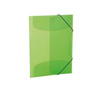 HERMA 19508 Lot de 3 porte-documents A4 en plastique pour enfants avec rabats intérieurs et élastique Vert clair translucide