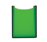 HERMA 19551 Boîte de classement A4 - Cartable vert transparent - Ouverture sur le dessus - En plastique - Pour classeurs rapides, livres, cahiers scolaires, blocs et documents - Porte-documents solide
