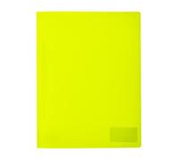 HERMA 19636 Lot de 3 chemises A4 en plastique robuste avec porte-nom et poche Jaune fluo translucide