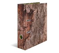 HERMA 19653 Lot de 5 classeurs A4 en bois naturel 7 cm de large Motif Classeur à levier en carton avec impression intérieure pour l'école et le bureau Ensemble de classeurs à anneaux stables en carton