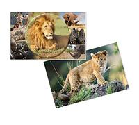 Herma Sous-main Animaux d'Afrique – Carton effaçable double face 55 x 35 cm Multicolore