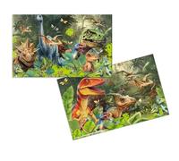 Herma Sous-main en carton Dino World Lavable 55 x 35 cm Double face pour filles et garçons