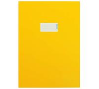 HERMA 19746 Lot de 10 couvertures pour cahiers d'école, format A4, en carton jaune, avec champ d'inscription, en papier solide et extra résistant, pour cahiers scolaires
