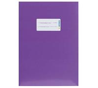 HERMA 19770 Lot de 10 couvertures pour cahiers d'école, format A5, en carton violet et violet, avec champ d'inscription, en papier solide et extra résistant, pour cahiers scolaires