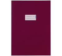 HERMA 19804 Lot de 10 couvertures pour cahiers d'école, format A4, en carton bordeaux, avec champ d'inscription, en papier solide et extra fort, pour cahiers d'école, couleur